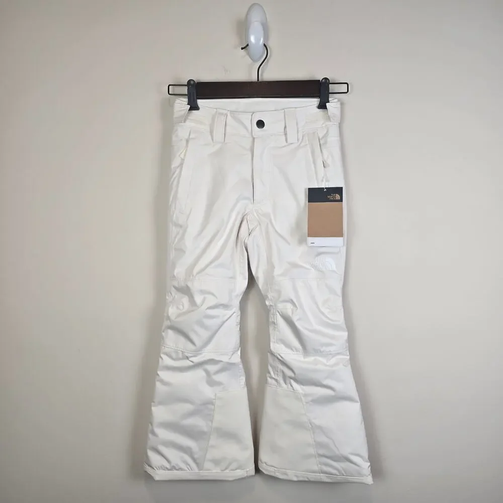 The North Face Girls Size XS/6 Freedom Insulated Snow Pants White Dune Snowboard